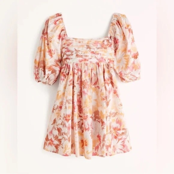 Abercrombie & Fitch Floral Puff Sleeve Dress - Picture 2 of 6
